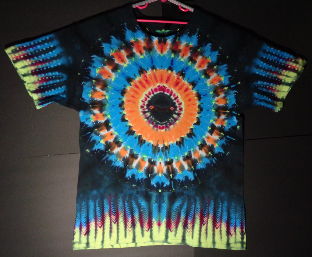 Dyenied #237 XL Gildan Ultra PFD MANDALA, (A)DOT AND SQUARES UV, (b) ARROWS (UV)