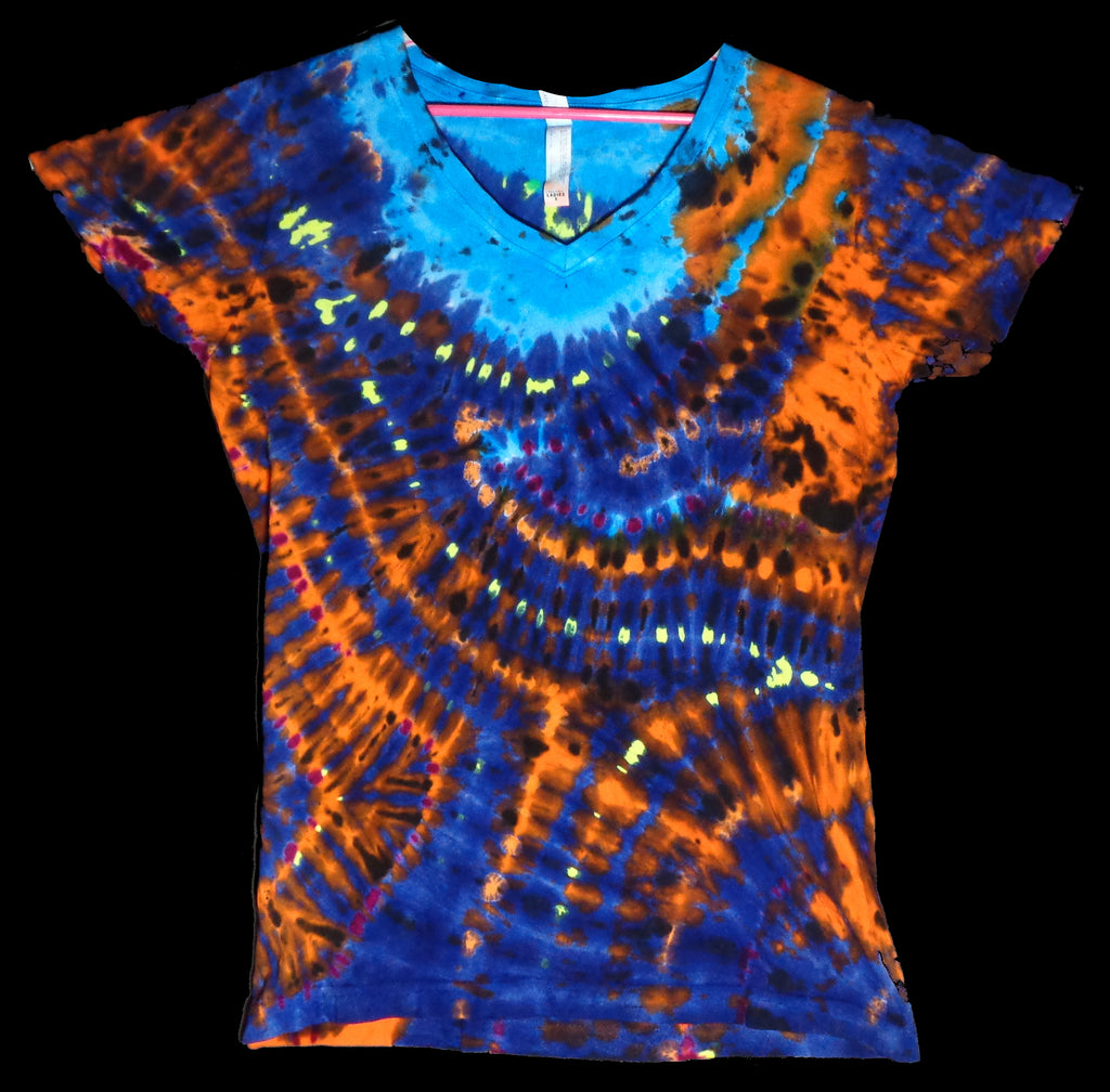 Dyenied #292 Small Ladies V-neck DOUBLE SWITCHBACK Neck Spiral (UV)