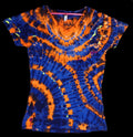 Dyenied #293 Medium Ladies V-neck DOUBLE SWITCHBACK Neck Spiral (UV)