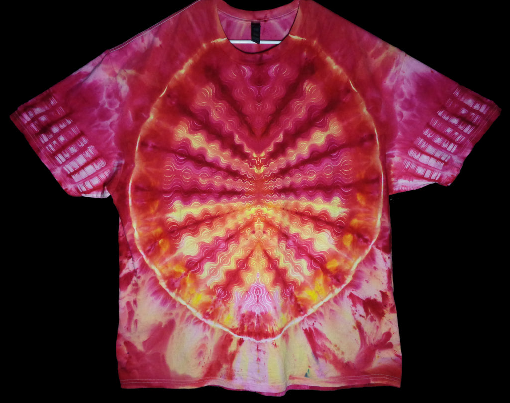 Tie Dyenied #309  3X-Large Gildan Hammer DUAL SIDED (F) MANDALA, (B) SQUARES, (A) SQUARES, (UV)