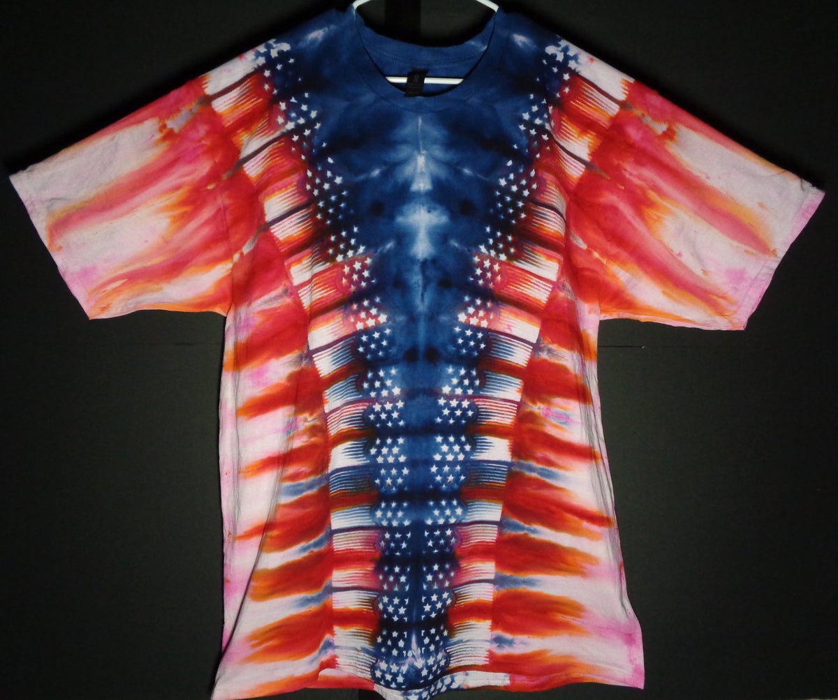 Tie Dyenied #315 2X Large Gildan Ultra PFD STARS AND STRIPES