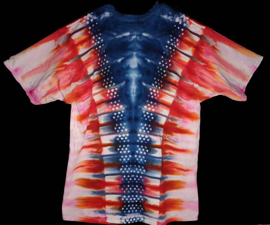 Tie Dyenied #315 2X Large Gildan Ultra PFD STARS AND STRIPES