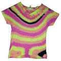 Tie Dyenied #331  Large Woman's V-Neck Neck Spiral (UV)