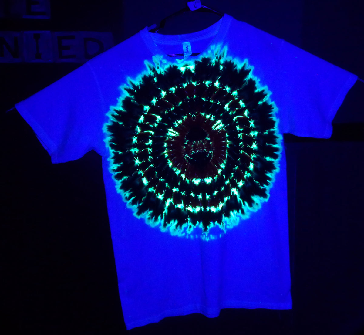 Tie Dyenied #345 Large Gildan Ultra PFD MANDALA (UV)