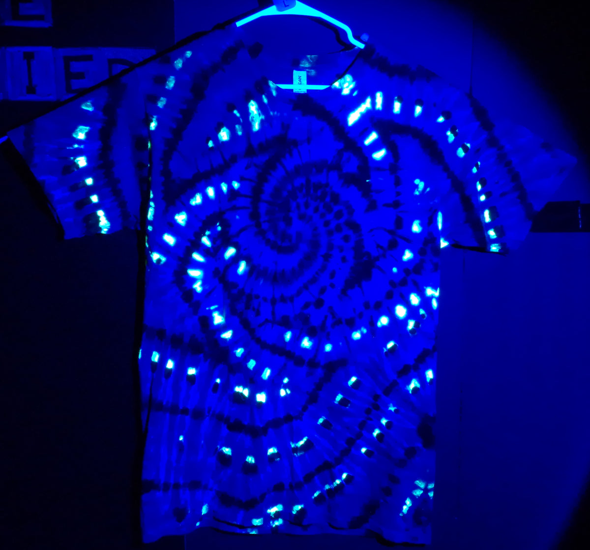 Tie Dyenied #347 Large Gildan Ultra PFD DOUBLE SWITCHBACK Spiral