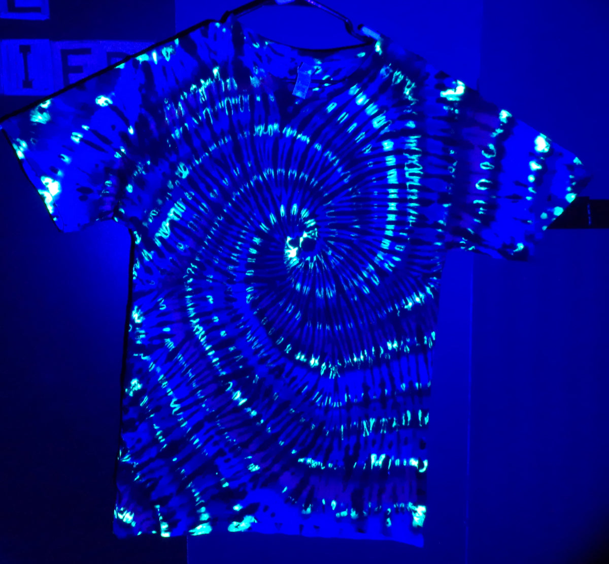 Tie Dyenied #369  Large Gildan Ultra PFD Spiral (UV)
