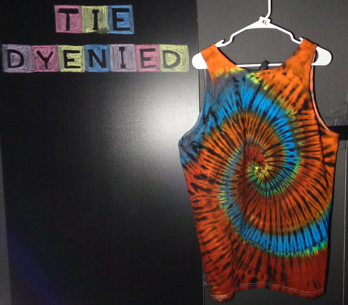 Tie Dyenied #380  X-Large Gildan Tank Top SPIRAL (UV)