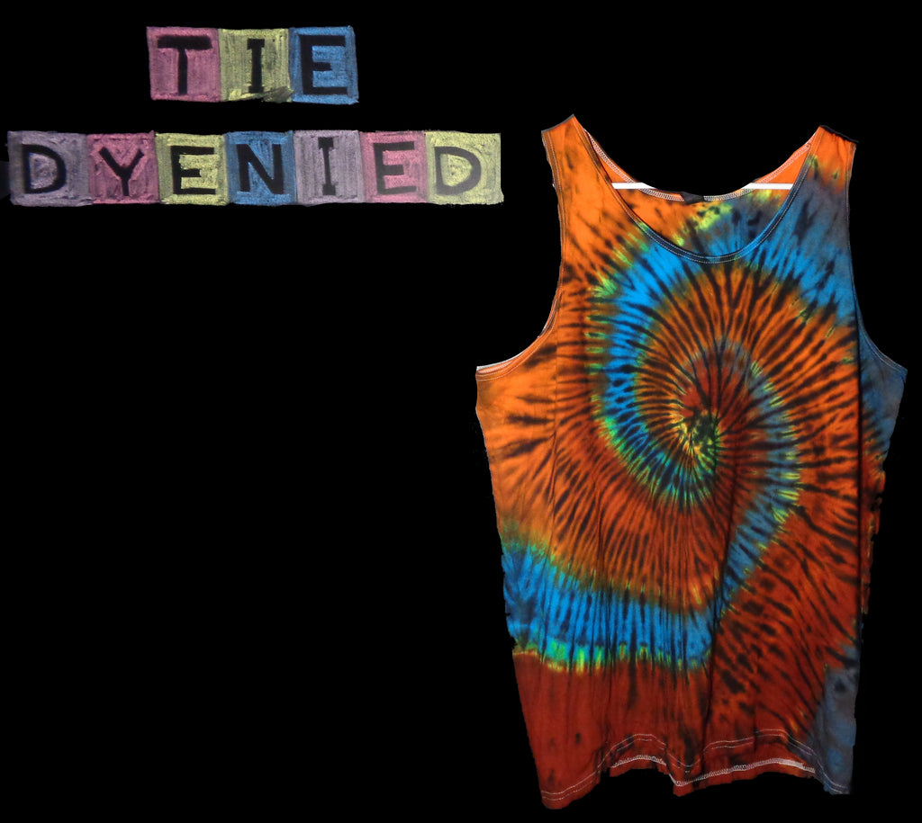 Tie Dyenied #380  X-Large Gildan Tank Top SPIRAL (UV)