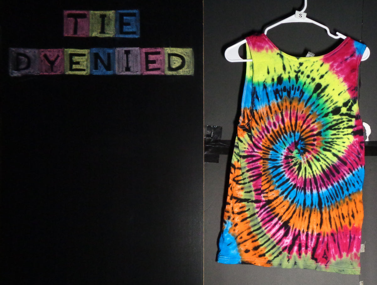 Tie Dyenied #401  Small Gildan Tank Top SPIRAL