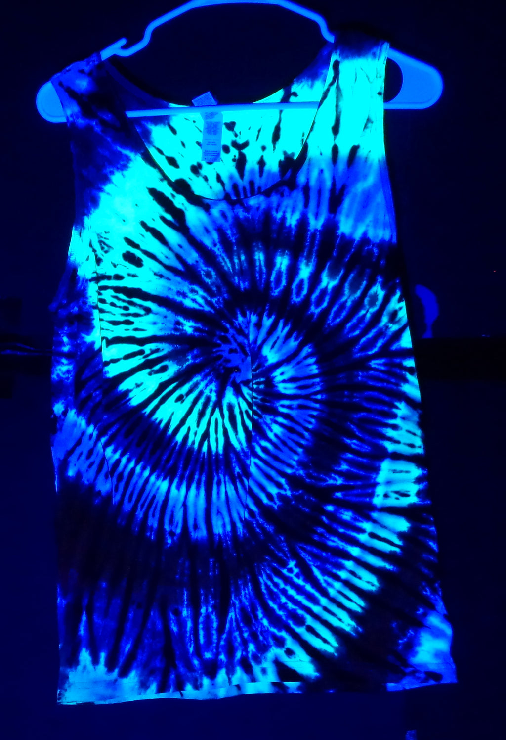 Tie Dyenied #401  Small Gildan Tank Top SPIRAL