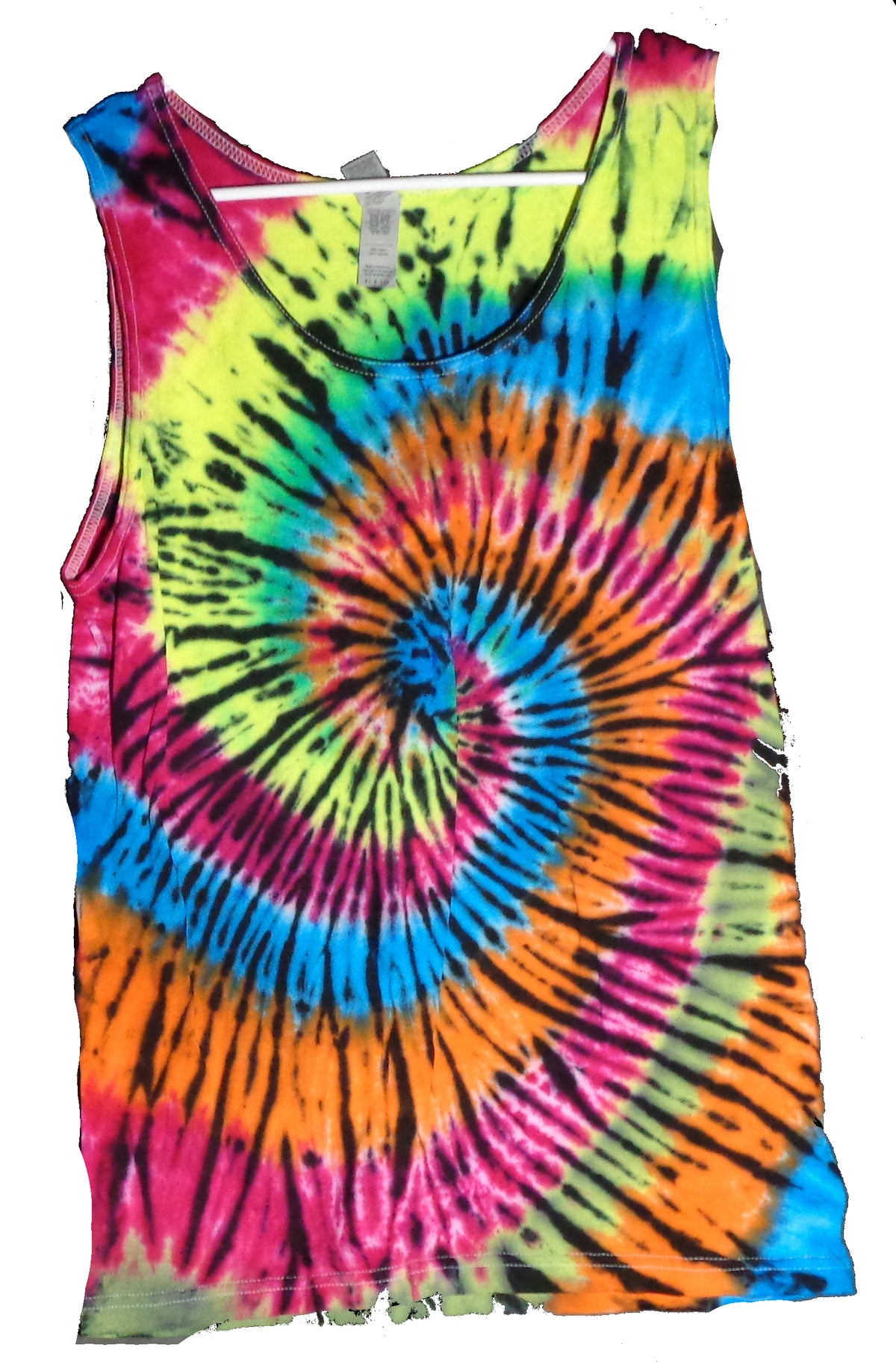 Tie Dyenied #401  Small Gildan Tank Top SPIRAL