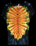 Tie Dyenied #412  Medium Woman's V-Neck MANDALA (UV)