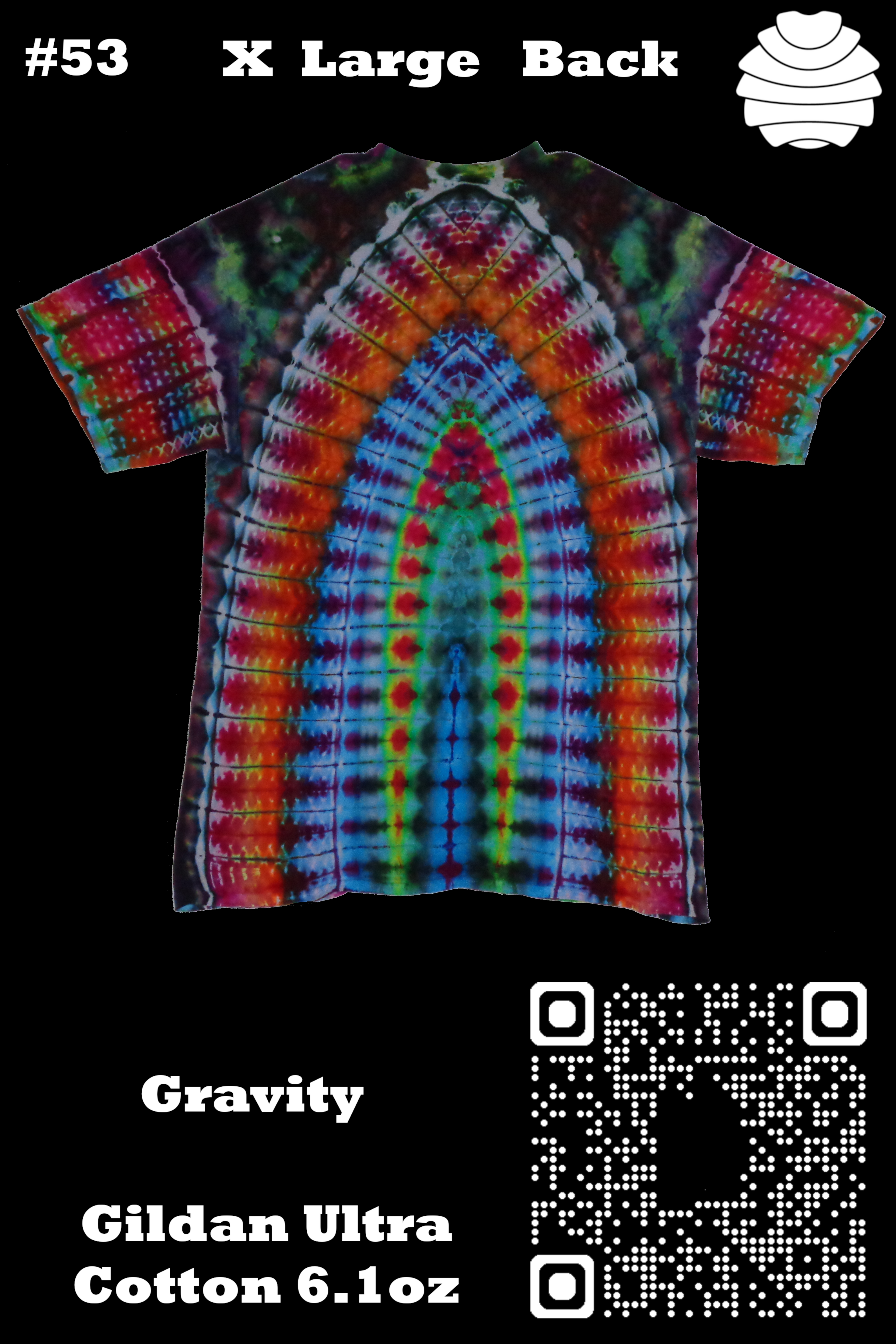 Tie Dyenied #53 XL TRI v1 Gravity v2 Tie Dye Shirt