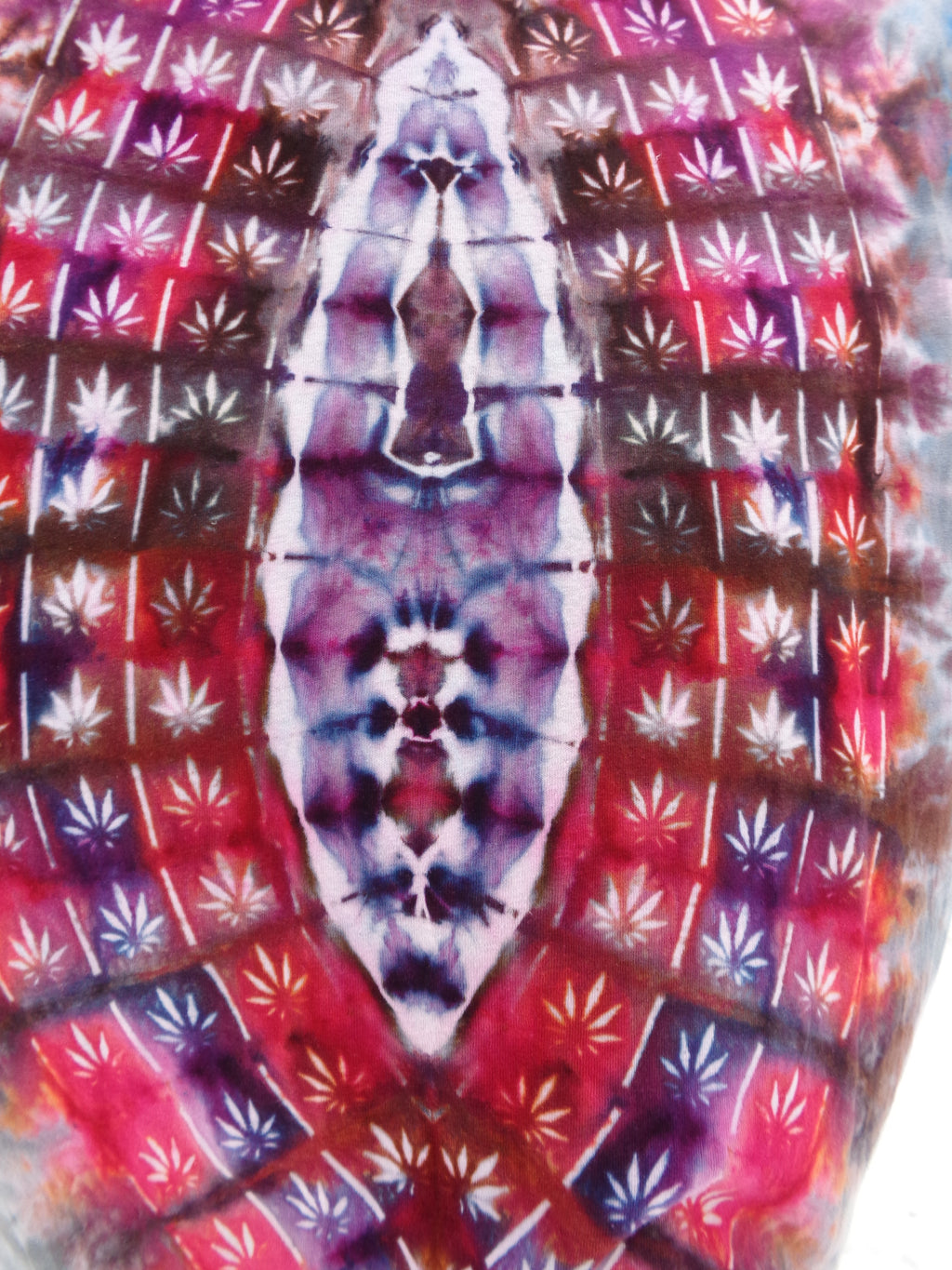 Dyenied #106 2XL DUAL SIDED Hemp MANDALA (f), SATIVA (b), TRI (a)