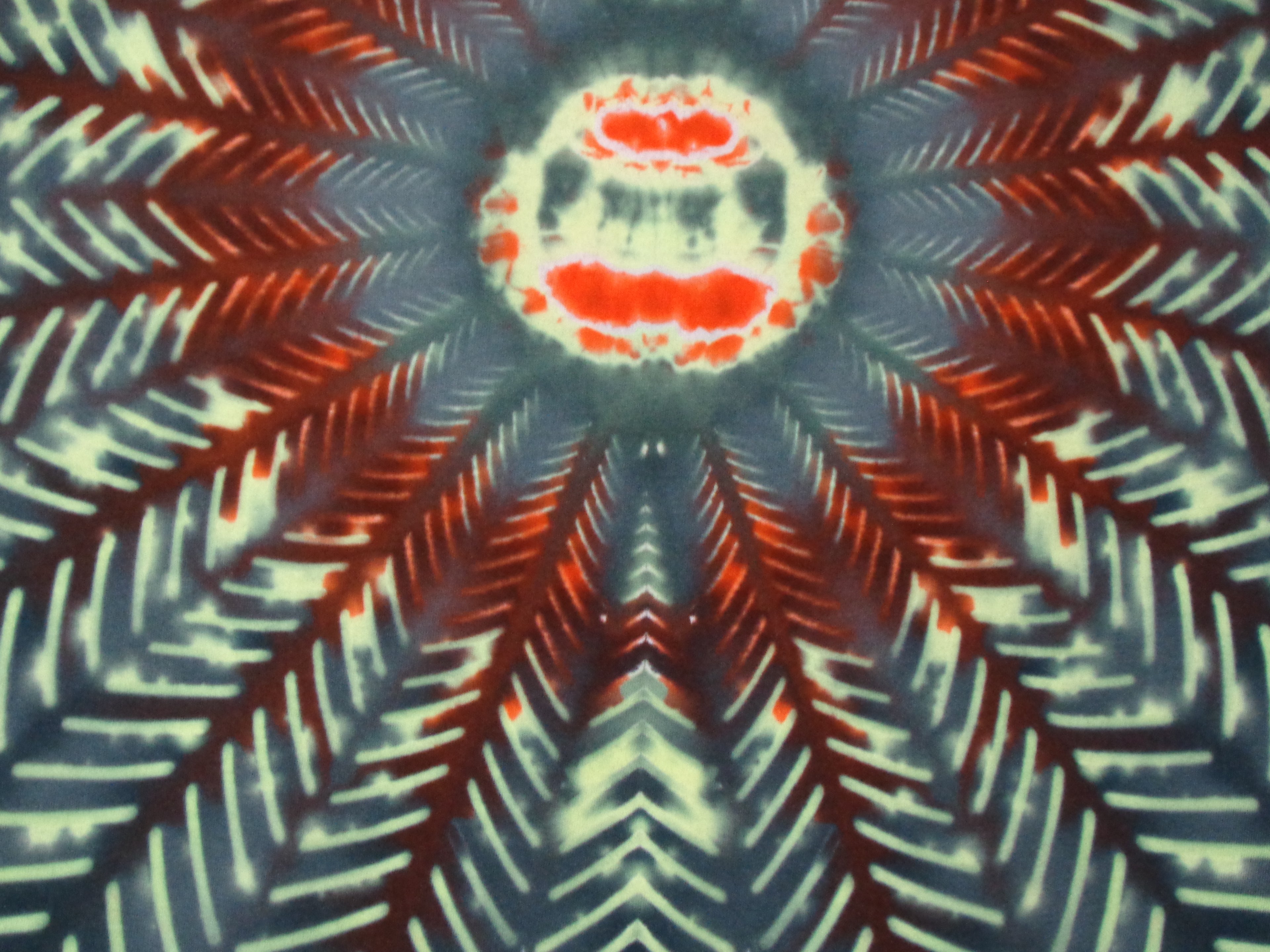 Dyenied #245 5XL DUAL SIDED Combed Ringspun LAT 6901 REDUX SLOTS, OUTER RING (f), 3x MANDALAS (b) (UV)
