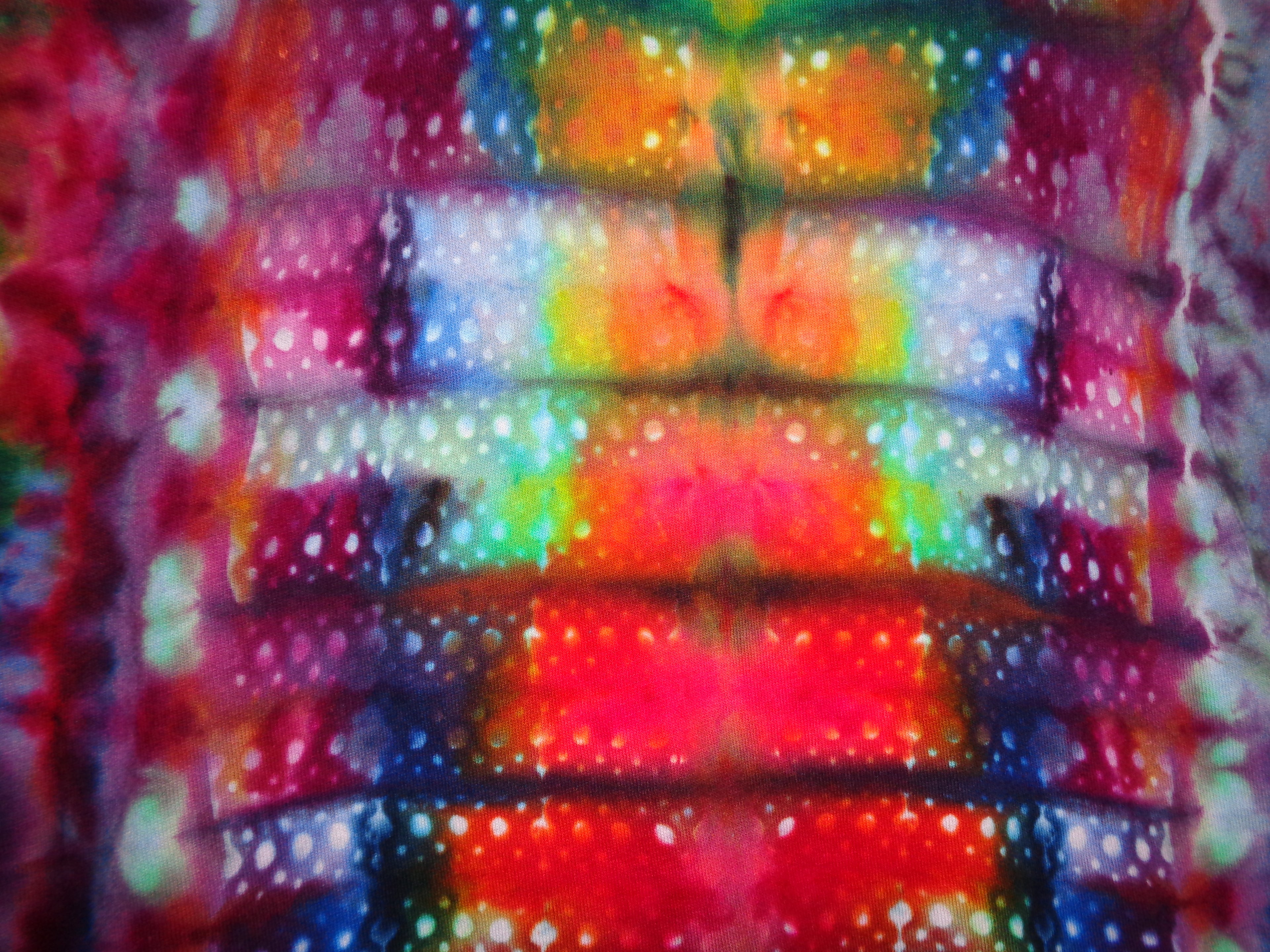 Dyenied #35 XL DUAL SIDED Gildan Ultra PFD MANDALA (f), DOTS (b)